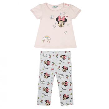 Disney Minnie Set, Tshirt + Hose, rosa-grau, Gr. 68